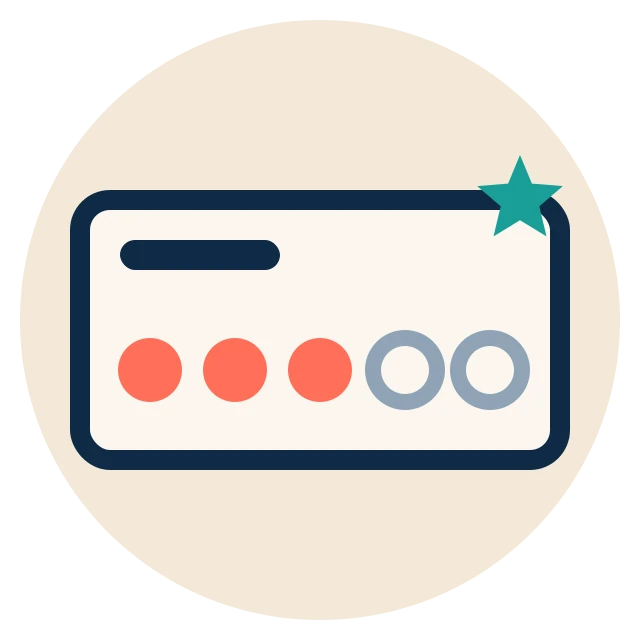 A punch card with visits marked off