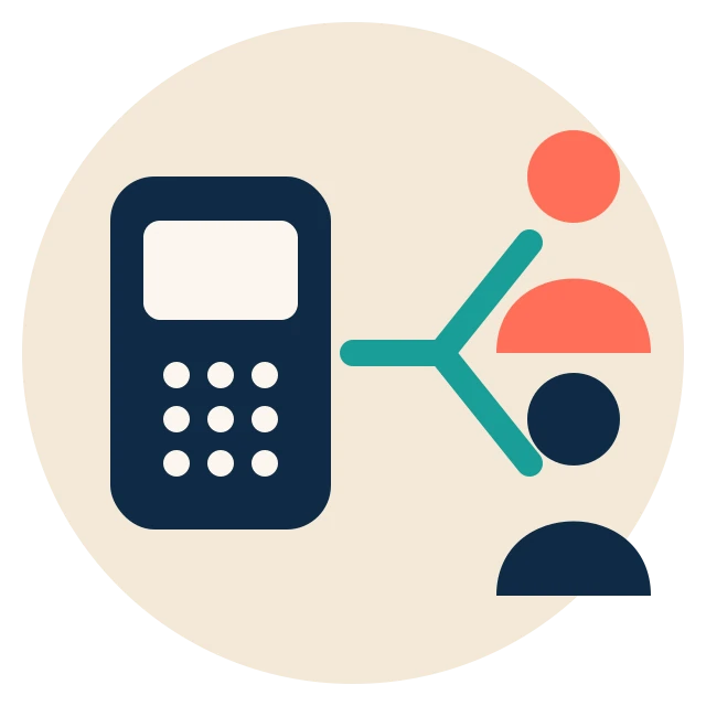 A card reader with payouts split between barbers
